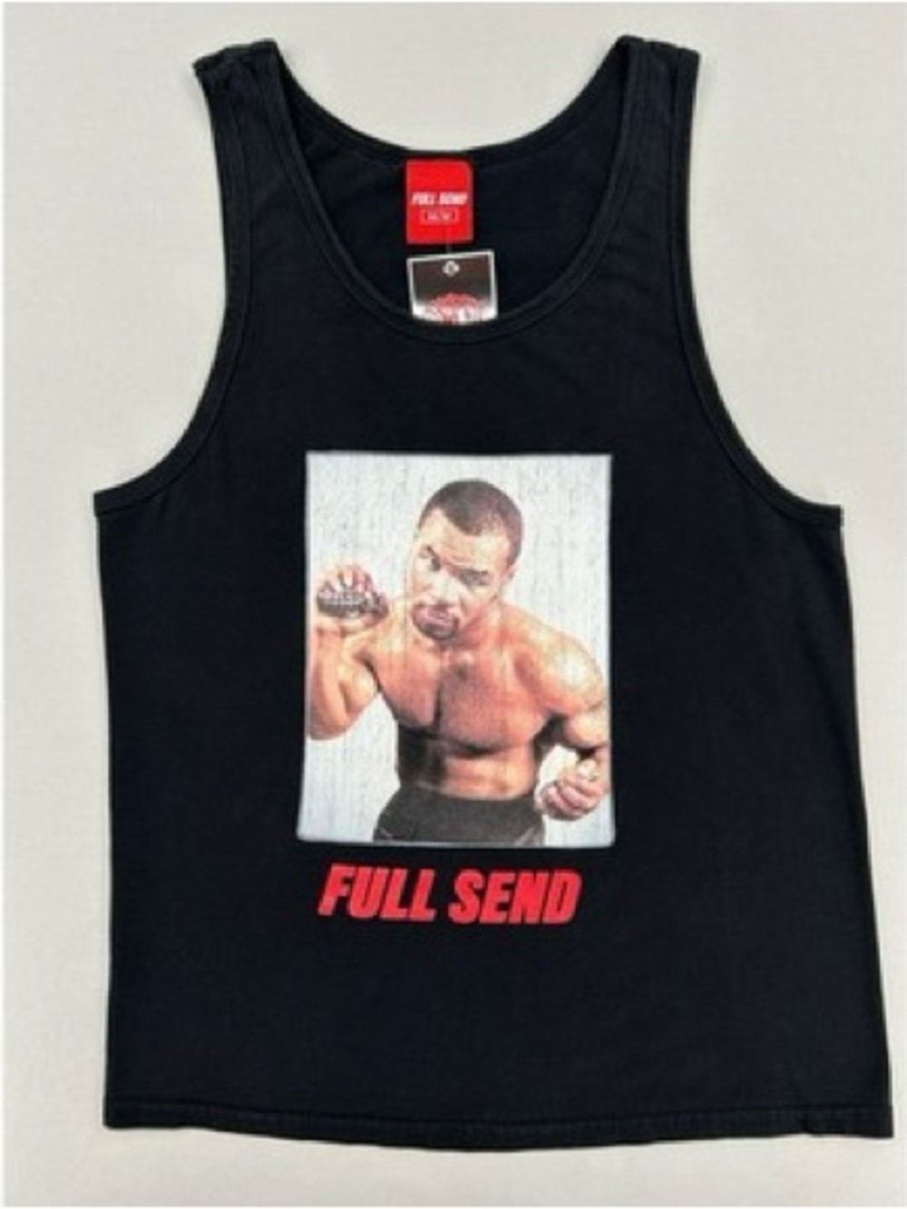 New Full Send NELK Boys Mike Tyson Tank Top Men Black Sleeveless Grenade Shirt L